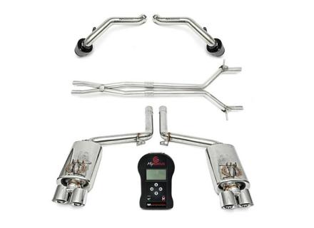 Fabspeed Performance-Auspuffanlage, polierter Edelstahl MIT ECU-Upgrade. Porsche 970 Panamera S (2010–2013) - 97004420010 - FS.POR.970S.COMPAI, FS.POR.970S.XP, FS.POR.970S.MAXP, FS.POR.970S.ET
